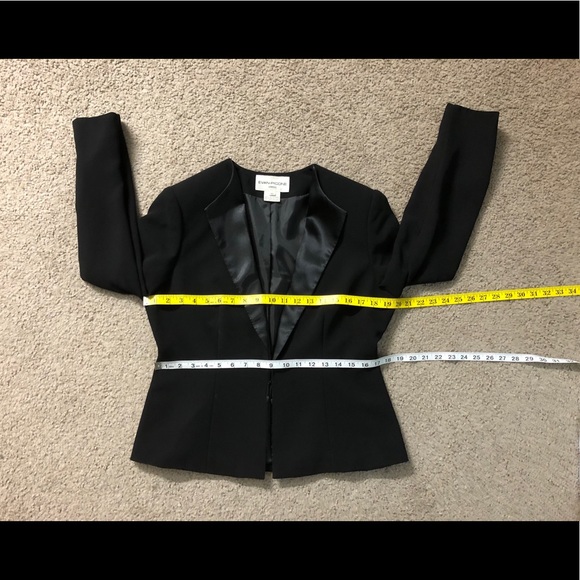 EVAN PICONE Party Blazer size 10 Rhinestones Decor Sleeves Black - Picture 10 of 13